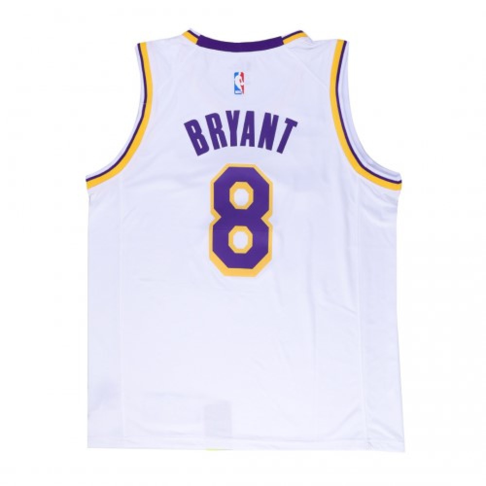 Men's Los Angeles Lakers Kobe Bryant #8 White Swingman Jersey - Association Edition-Pro Kit Vault | Brand New 26/27 Sports Jerseys